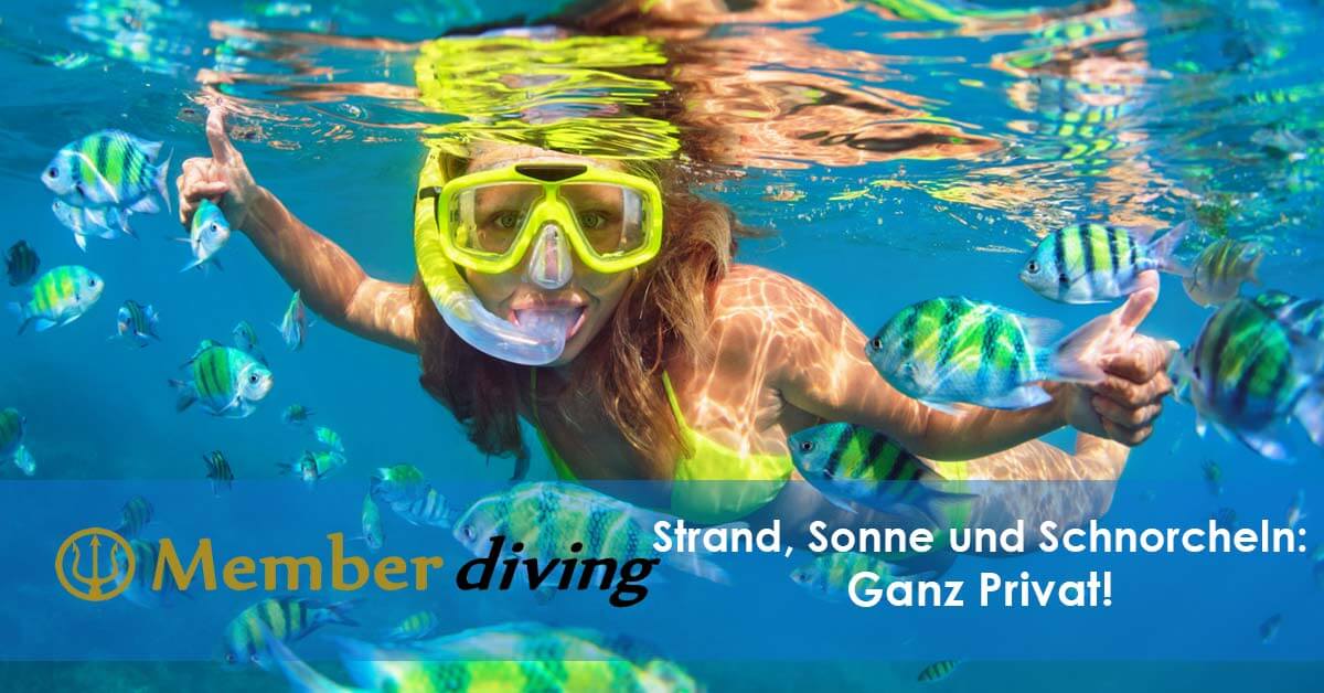 Private Strand und Schnorcheltour